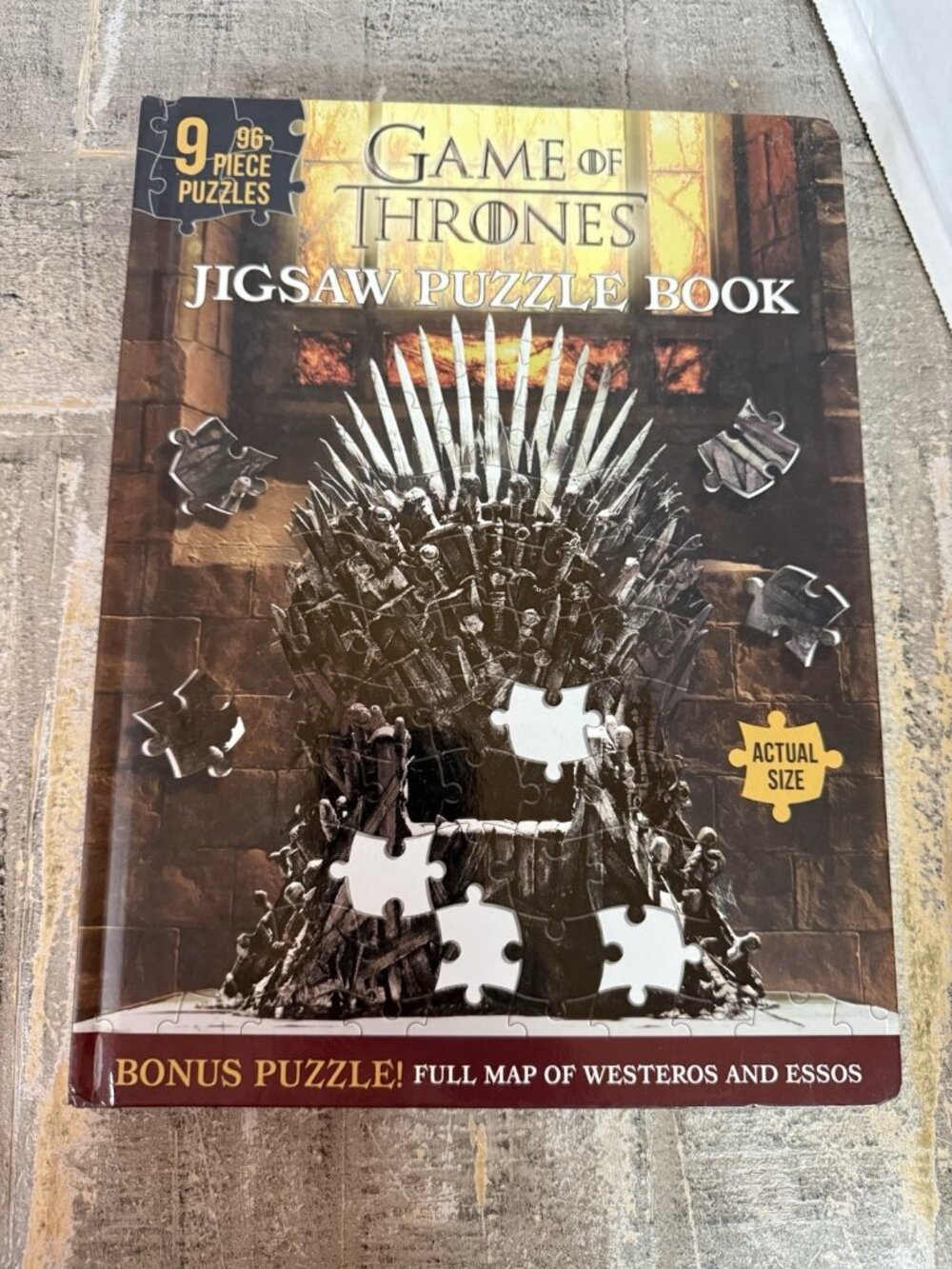 GAME OF THRONES Jigsaw Puzzle Book- 9 (96 pc)  W/ Full Map of Westros & Essos